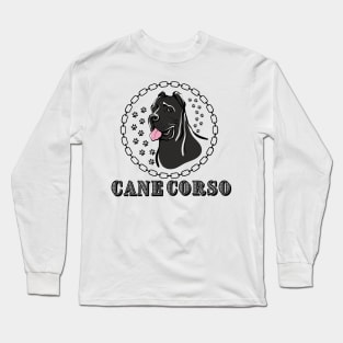 Cane corso cool aesthetic print Long Sleeve T-Shirt